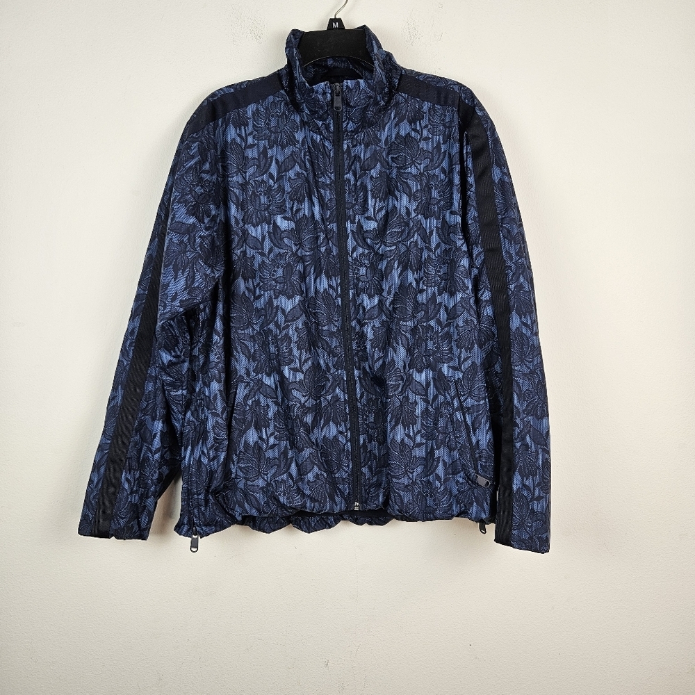 Athleta Jacket Sightseer Lace Ethereal Bloom Cottage Size M Blue Lightweight